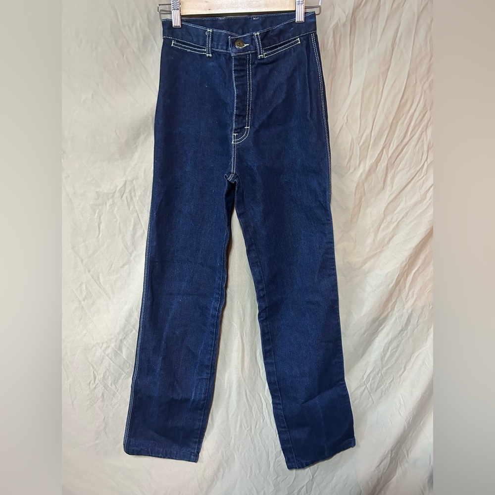 Sergio Valente Dark Blue High-Waist Straight Leg Jeans